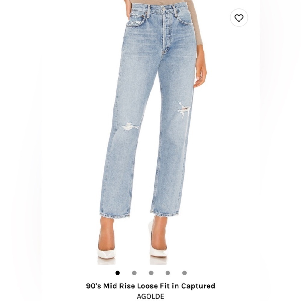 AGOLDE 90's Mid Rise Loose Fit in Captured - Picture 1 of 8